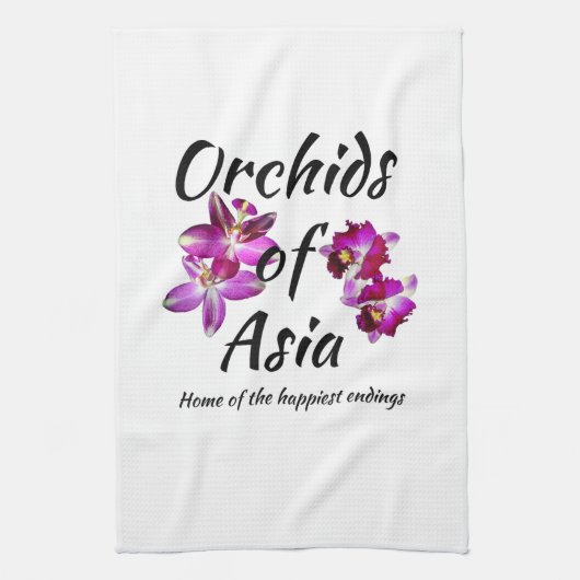Orchideeën van Azië Theedoek (Verticaal)