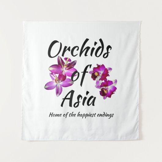 Orchideeën van Azië Wandkleed (Voorkant)