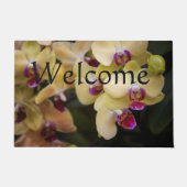 Orchideeën van roze en geel deurmat (Voorkant)