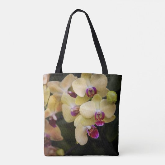 Orchideeën van roze en geel tote bag (Achterkant)