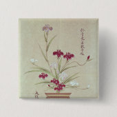 Orchideeën Vierkante Button 5,1 Cm (Voorkant)