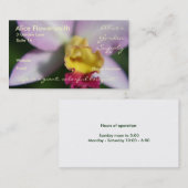 Orchideeën visitekaartjes (Voorkant / Achterkant)