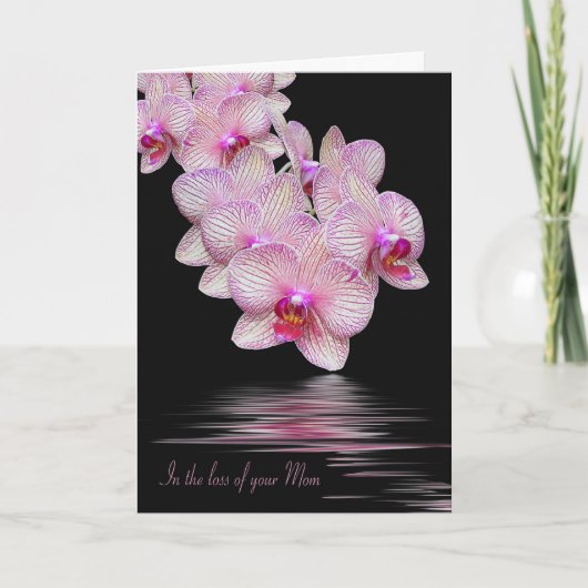 Orchideeën voor het verlies van mam kaart (Voorkant)