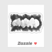 orchideeën voor zwarte en witte waterverf sticker (Vel)