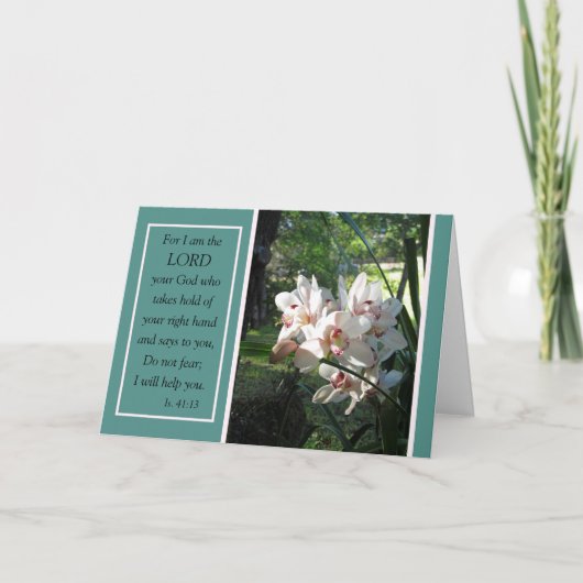 Orchideeën vrezen geen troost en moedigen Kaart aa (Voorkant)