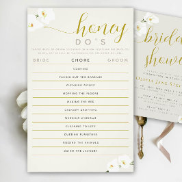 Orchideeën Vrijgezellenfeest spel Honing Do List E Flyer