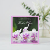 Orchideeën Wedding Shower-uitnodiging Kaart (Staand voorkant)
