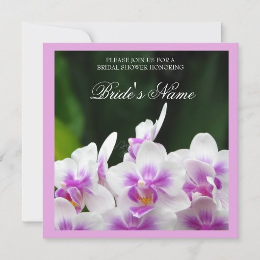 Orchideeën Wedding Shower-uitnodiging Kaart (Voorkant)