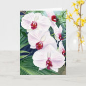 Orchideeën, wenskaart kaart (Gele Bloem)