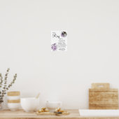 Orchideeën zet een ring bruids douche spel bord poster (Keuken)