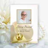 Orchideeënbloem op White Living Funeral Party Kaart