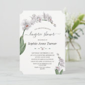 Orchideeënbloesem Calligraphy Ondergoed Bruidsdouc Kaart (Staand voorkant)