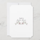 Orchideeënbloesem Calligraphy Ondergoed Bruidsdouc Kaart (Achterkant)