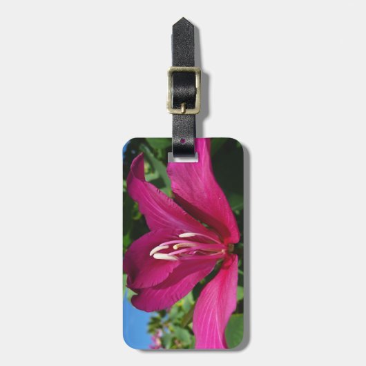 Orchideeënboom Bloesem Tropische Bloemen Bagagelabel (Voorkant verticaal)