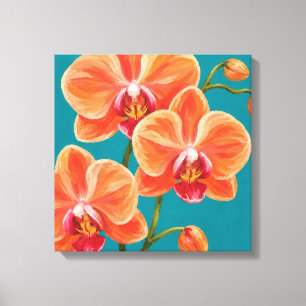 orchideeënschilderij canvas afdruk