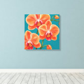 orchideeënschilderij canvas afdruk (Insitu (Houten vloer))