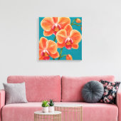 orchideeënschilderij canvas afdruk (Insitu (Woonkamer))