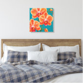 orchideeënschilderij canvas afdruk (Insitu (Slaapkamer))