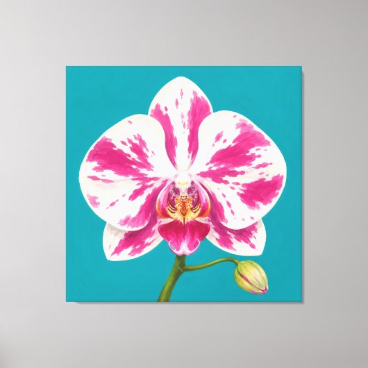 orchideeënschilderij canvas afdruk (Voorkant)
