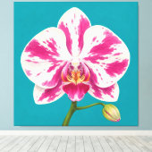orchideeënschilderij canvas afdruk (Insitu (Houten vloer))