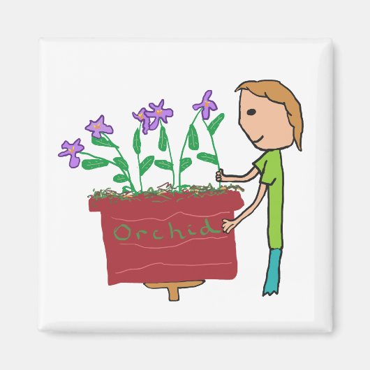 orchideeënteelt magneet (Voorkant)