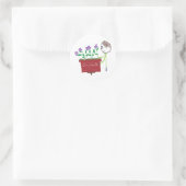 orchideeënteelt ronde sticker (Tas)