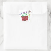 orchideeënteelt vierkante sticker (Tas)