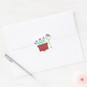 orchideeënteelt vierkante sticker (Envelop)