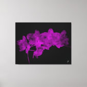 Orchideschaduw op een donkere achtergrond canvas afdruk (Voorkant)