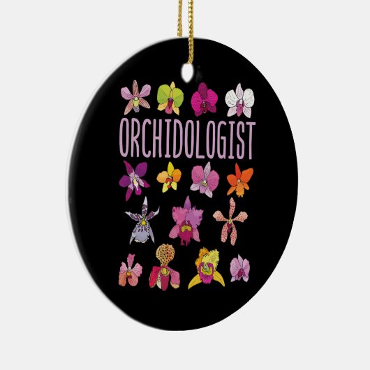 Orchidoloog Orchidee Lover Bloemtuinieren Keramisch Ornament (Rechts)