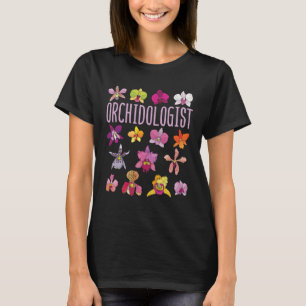 Orchidoloog Orchidee Lover Bloemtuinieren T-shirt