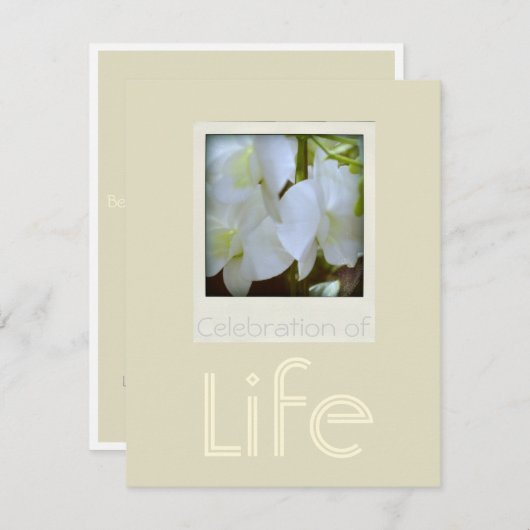 Orchids 1 Viering van de begrafenis van het leven Kaart (Voorkant / Achterkant)