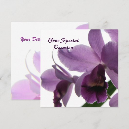 Orchids All-Occasion Invites Kaart (Voorkant / Achterkant)