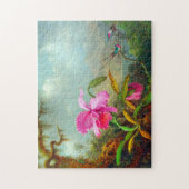 Orchids and Hummingbirds by Martin Johnson Heade Legpuzzel (Verticaal)