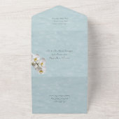Orchids Beach Scene Wedding All-in-One Uitnodiging (Buitenkant)