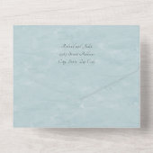 Orchids Beach Scene Wedding All-in-One Uitnodiging (Achterkant)