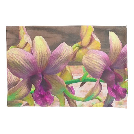 Orchids Blooming Kussensloop (Voorkant-Links)