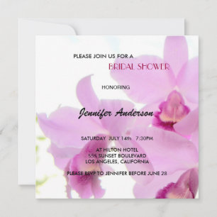 Orchids Bridal-Wedding Shower of Birthday Invites Kaart