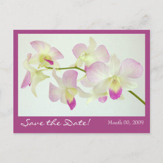 Orchids Briefkaart, sparen de Datum! Aankondigingskaart