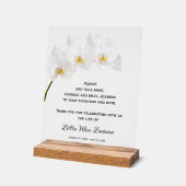 Orchids Celebration of Life Guest Book Acryl Bord (Hoek)