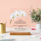 Orchids Celebration of Life Guest Book Acryl Bord (Huwelijk)