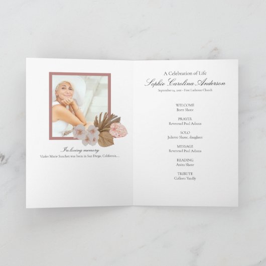 Orchids Celebration of Life Programme Programma (Binnen)