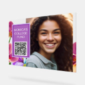 Orchids Custom QR Code Sign Acryl Bord (Hoek)