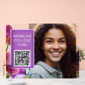 Orchids Custom QR Code Sign Acryl Bord (Huwelijk)