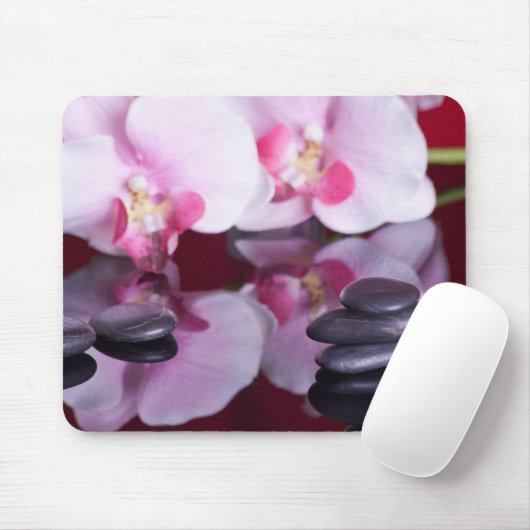 Orchids en Spa Stones Mousepad Muismat (Met muis)