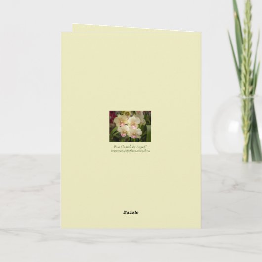 Orchids Floral Birthday Card for Daughter-in-Law Kaart (Achterkant)