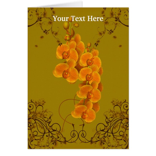 Orchids Floral Design Photo Card (Voorkant)