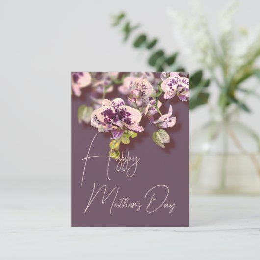 Orchids Floral Happy Moederdag Feestdagenkaart (Staand voorkant)
