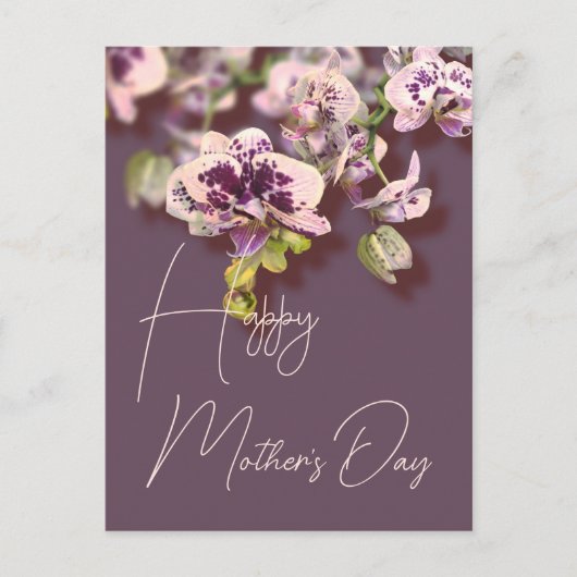Orchids Floral Happy Moederdag Feestdagenkaart (Voorkant)