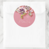Orchids Floral Happy Moederdag Ronde Sticker (Tas)